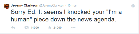 Tweet Jeremy Clarkson